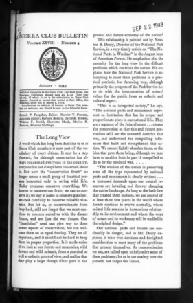 Sierra Club Bulletin 1943 Vol 28 No 4 August thumbnail